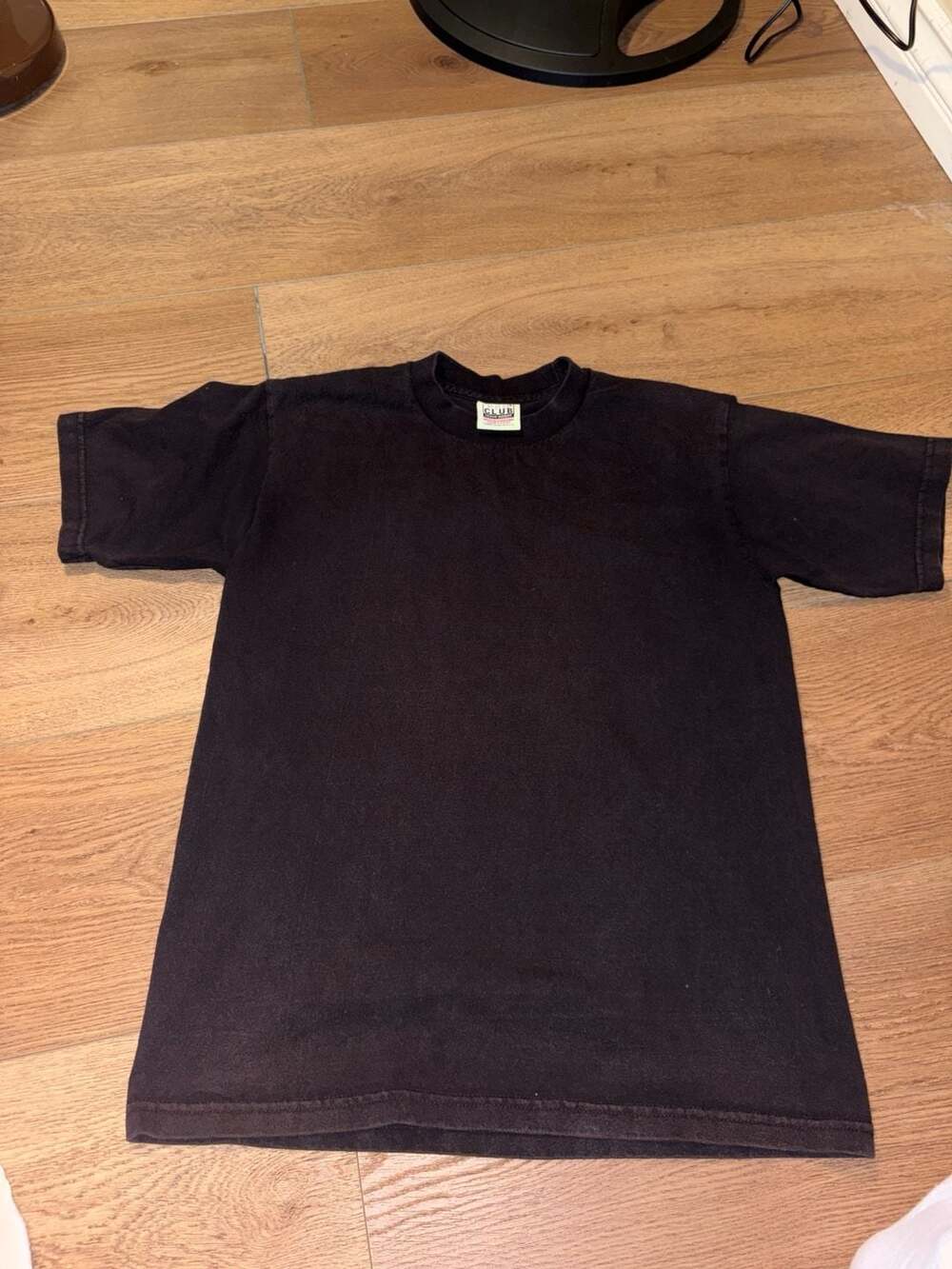 Vintage Pro Club Heavy Weight Blank T-Shirt Made in USA Black Size Medium